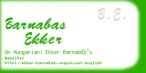 barnabas ekker business card